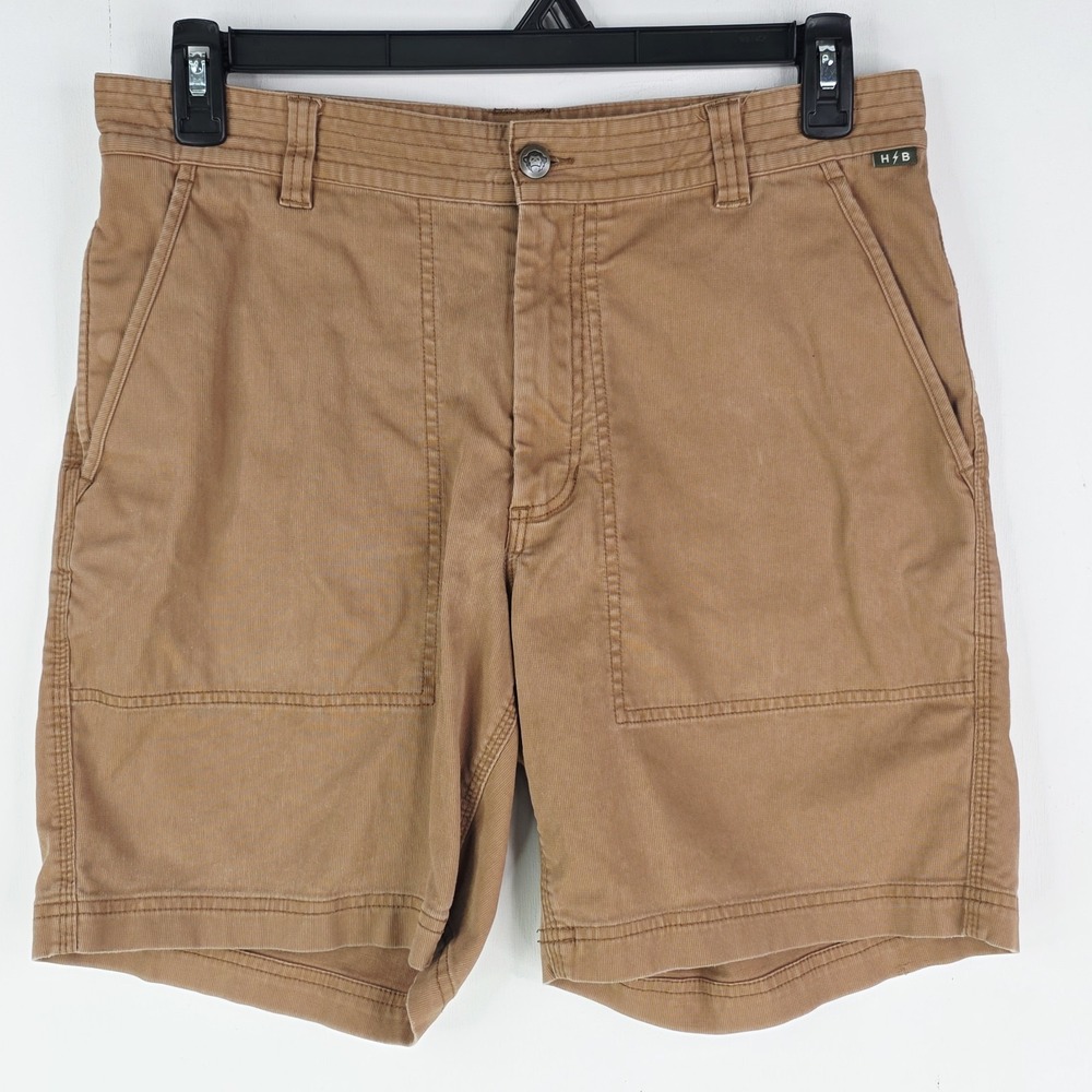 Howler Bros Clarksville Walk Shorts Men's 32 Brown Stretch Cotton Brush Twill